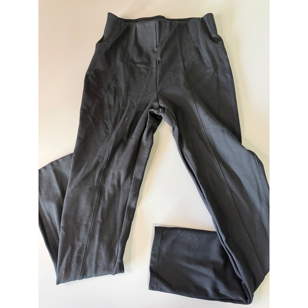 Old Navy Extra High-Rise Skinny Split Hem Pants Black Small Petite Front Seam